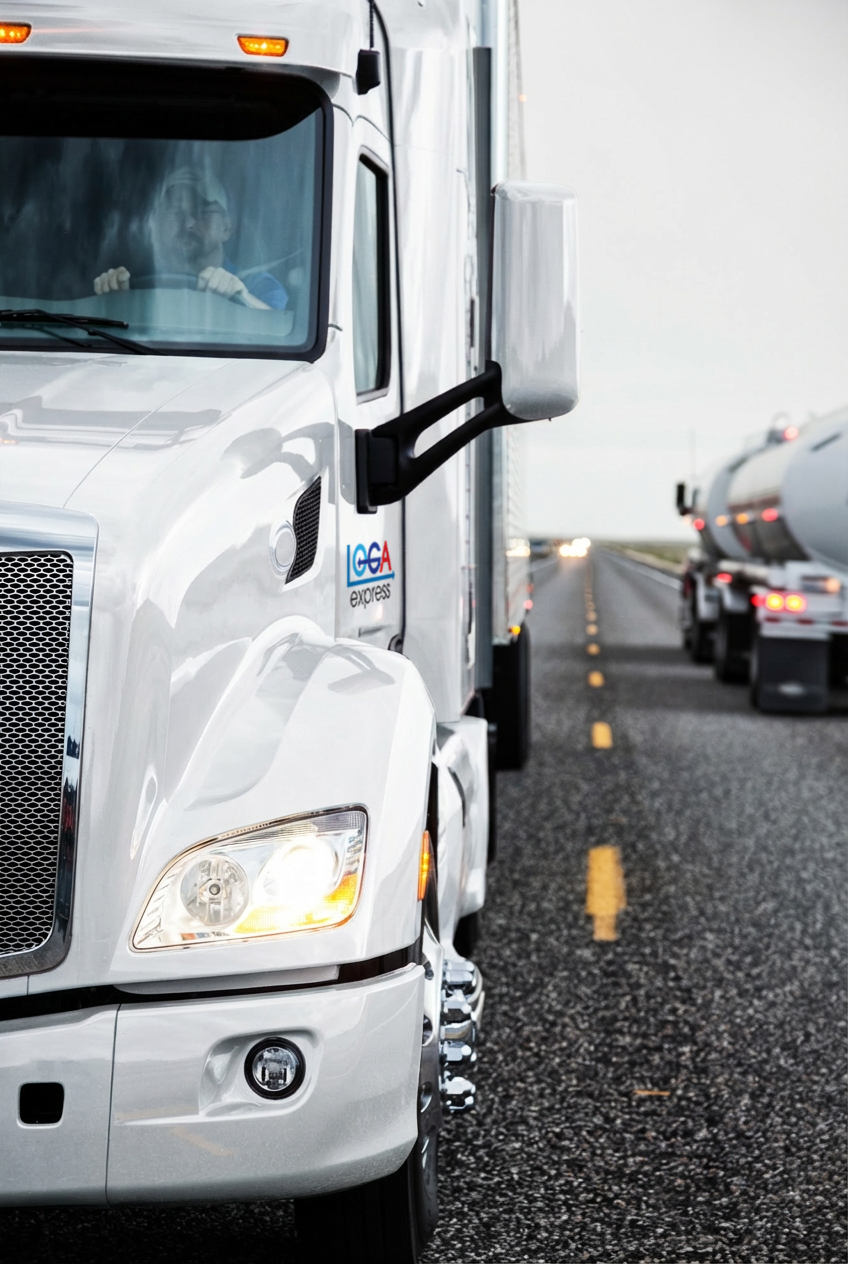 loga de frente carretera